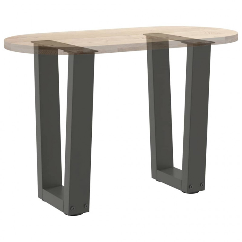 Nogi do stolika kawowego w kształcie litery V 2 szt. Antracyt 38x(42-43,3) cm Stal