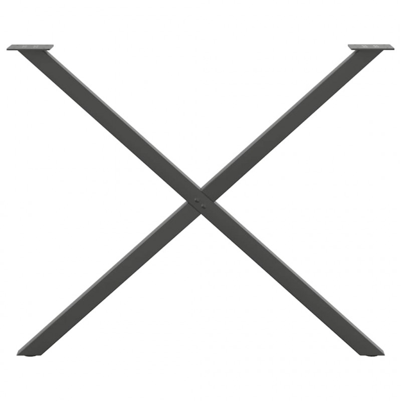 Nogi do stołu jadalnego w kształcie litery X 2 szt. Antracyt 90x(72-73) cm Stal