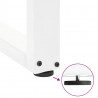 Nogi do stołu barowego w kształcie litery U 2 szt. Białe 60x(100-101) cm Stal