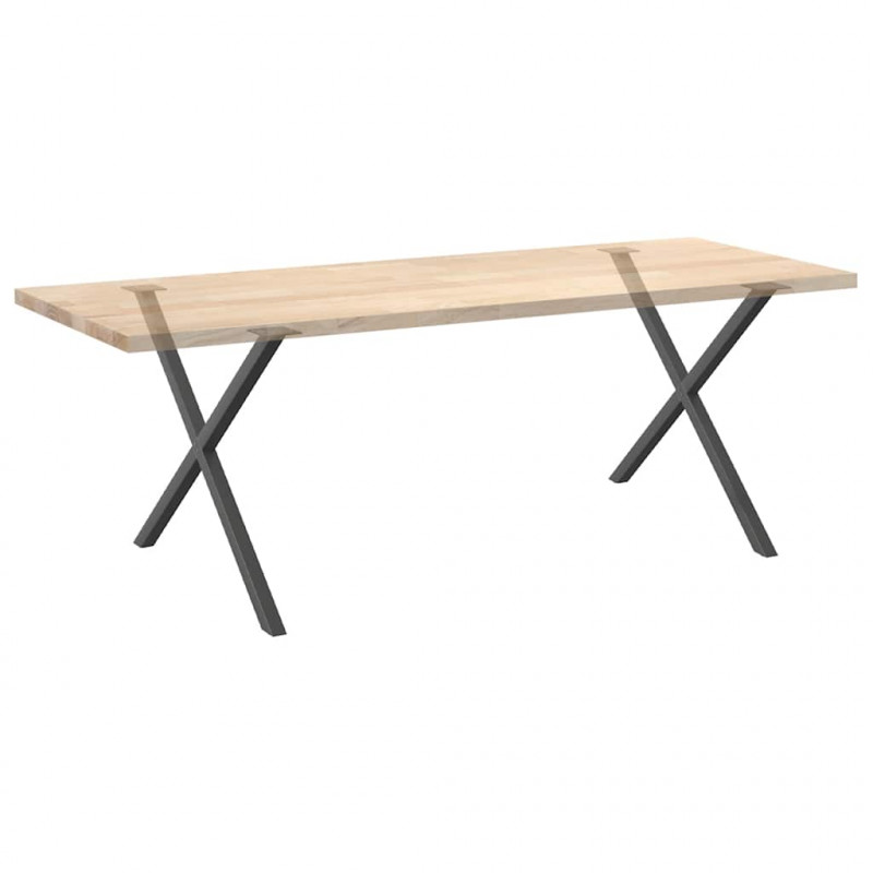Nogi do stołu jadalnego w kształcie litery X 2 szt. Antracyt 90x(72-73) cm Stal