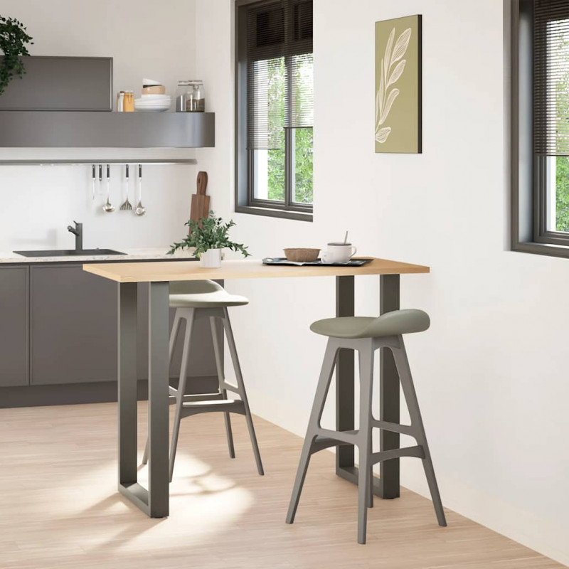 Nogi do stołu barowego w kształcie litery U 2 szt. Antracyt 60x(100-101) cm Stal