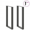 Nogi do stołu barowego w kształcie litery U 2 szt. Antracyt 60x(100-101) cm Stal
