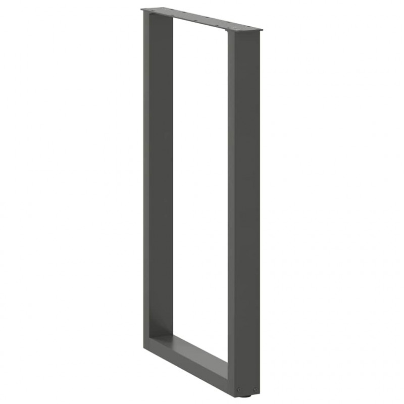 Nogi do stołu barowego w kształcie litery U 2 szt. Antracyt 60x(100-101) cm Stal