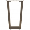 Nogi do stolika kawowego w kształcie litery V 2 szt. Naturalna stal 38x(42-43,3) cm Stal
