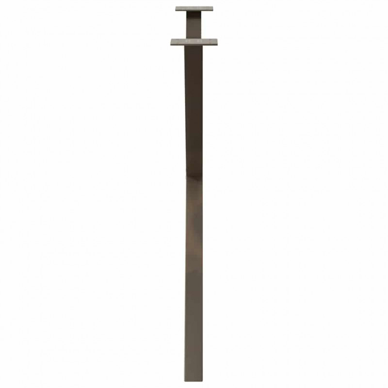 Nogi do stołu jadalnego w kształcie litery X 2 szt. Naturalna stal 90x(72-73) cm Stal