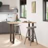 Nogi do stołu barowego w kształcie litery U 2 szt. Naturalna stal 60x(100-101) cm Stal