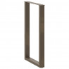 Nogi do stołu barowego w kształcie litery U 2 szt. Naturalna stal 60x(100-101) cm Stal