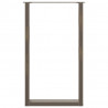 Nogi do stołu barowego w kształcie litery U 2 szt. Naturalna stal 60x(100-101) cm Stal