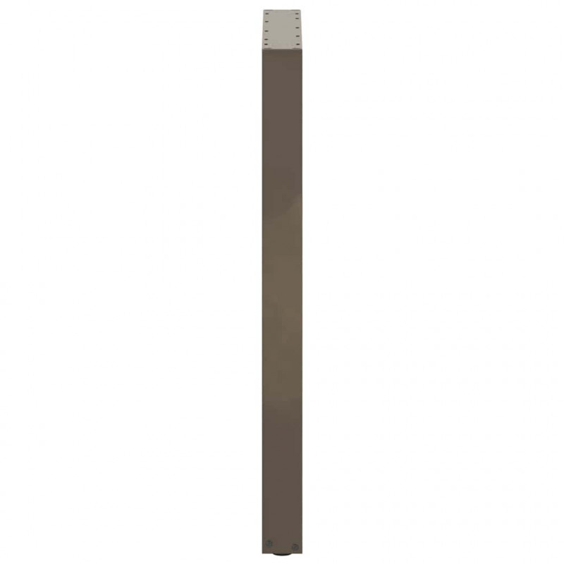 Nogi do stołu barowego w kształcie litery U 2 szt. Naturalna stal 60x(100-101) cm Stal