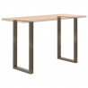 Nogi do stołu barowego w kształcie litery U 2 szt. Naturalna stal 60x(100-101) cm Stal
