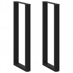 Nogi do stołu barowego w kształcie litery U 2 szt. Czarne 40x(110-111) cm Stal