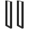 Nogi do stołu barowego w kształcie litery U 2 szt. Czarne 40x(110-111) cm Stal
