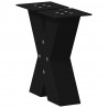 Nogi do stolika kawowego w kształcie litery X 2 szt. Czarne 30x(30-31) cm Stal