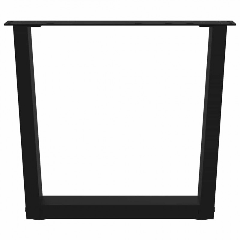 Nogi do stolika kawowego w kształcie litery V 2 szt. Czarne 50x(42-43,3) cm Stal