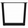 Nogi do stolika kawowego w kształcie litery V 2 szt. Czarne 50x(42-43,3) cm Stal