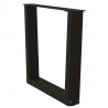 Nogi do stolika kawowego w kształcie litery V 2 szt. Czarne 50x(42-43,3) cm Stal