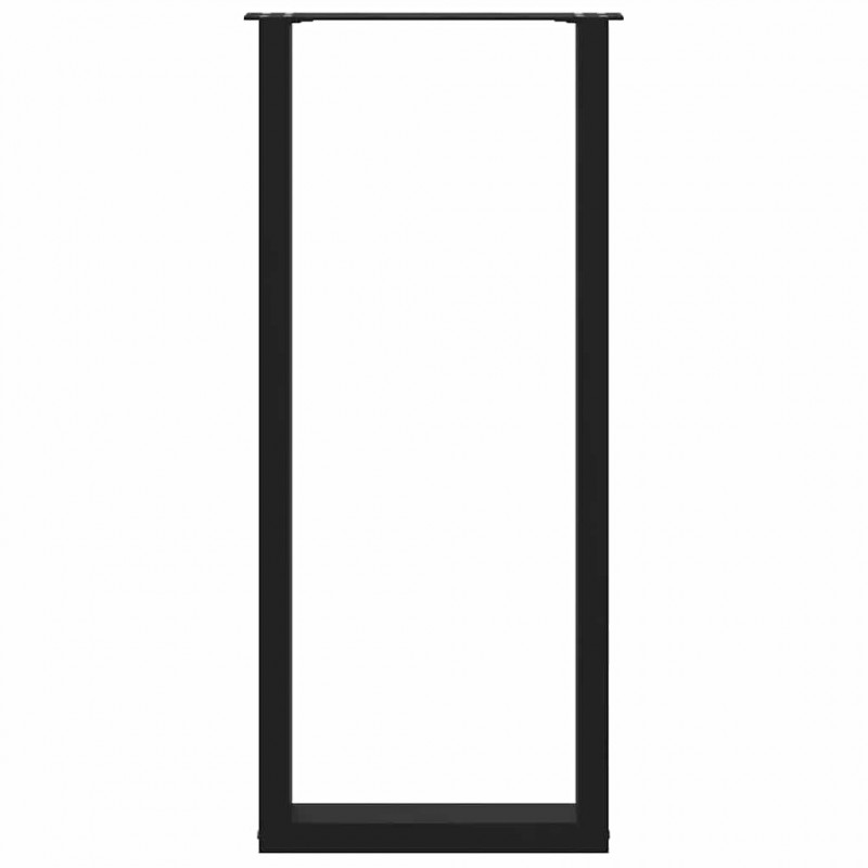 Nogi do stołu barowego w kształcie litery U 2 szt. Czarne 40x(110-111) cm Stal