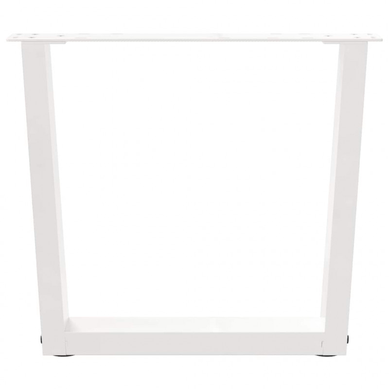 Nogi do stolika kawowego w kształcie litery V 2 szt. Białe 50x(42-43,3) cm Stal