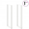 Nogi do stołu barowego w kształcie litery U 2 szt. Białe 40x(110-111) cm Stal
