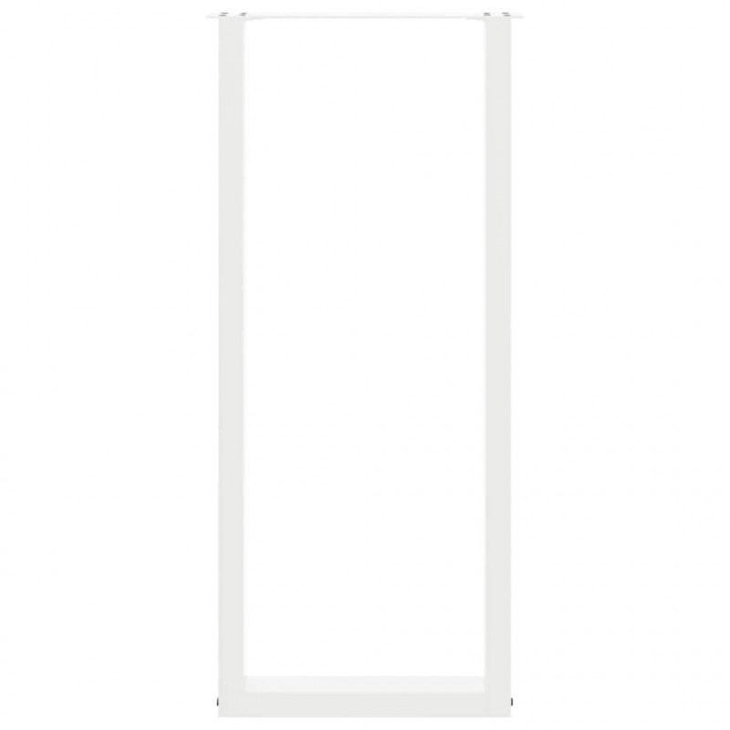 Nogi do stołu barowego w kształcie litery U 2 szt. Białe 40x(110-111) cm Stal