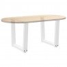 Nogi do stolika kawowego w kształcie litery V 2 szt. Białe 50x(42-43,3) cm Stal