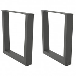Nogi do stolika kawowego w kształcie litery V 2 szt. Antracyt 50x(42-43,3) cm Stal