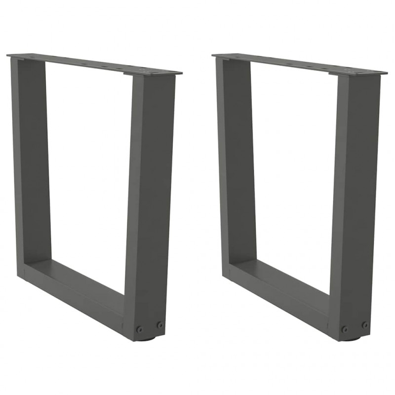 Nogi do stolika kawowego w kształcie litery V 2 szt. Antracyt 50x(42-43,3) cm Stal