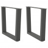 Nogi do stolika kawowego w kształcie litery V 2 szt. Antracyt 50x(42-43,3) cm Stal