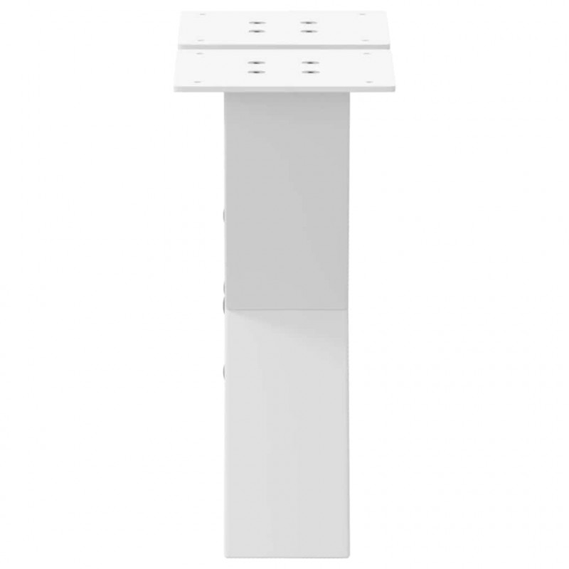 Nogi do stolika kawowego w kształcie litery X 2 szt. Białe 30x(30-31) cm Stal