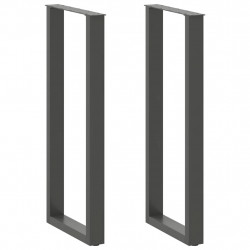 Nogi do stołu barowego w kształcie litery U 2 szt. Antracyt 40x(110-111) cm Stal