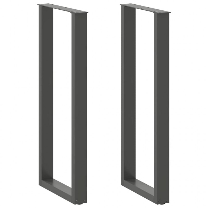Nogi do stołu barowego w kształcie litery U 2 szt. Antracyt 40x(110-111) cm Stal