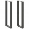 Nogi do stołu barowego w kształcie litery U 2 szt. Antracyt 40x(110-111) cm Stal