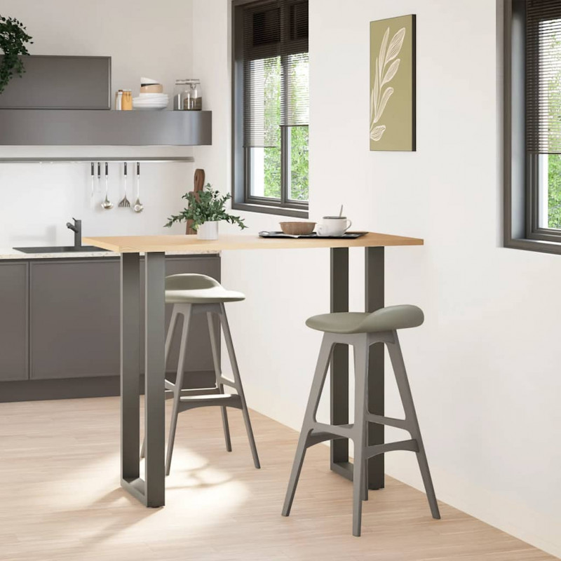 Nogi do stołu barowego w kształcie litery U 2 szt. Antracyt 40x(110-111) cm Stal