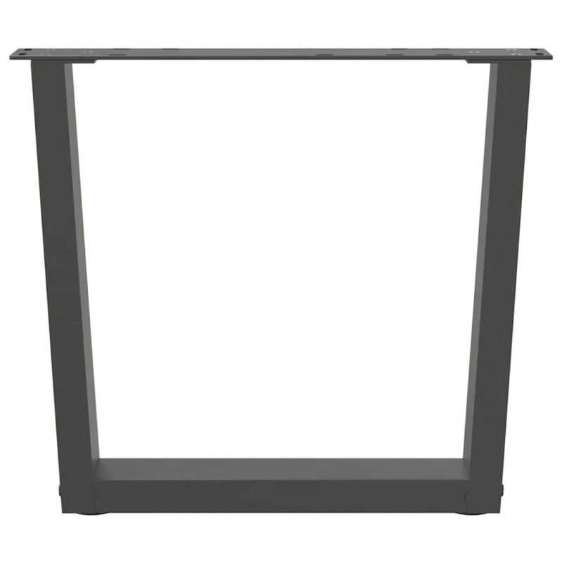 Nogi do stolika kawowego w kształcie litery V 2 szt. Antracyt 50x(42-43,3) cm Stal
