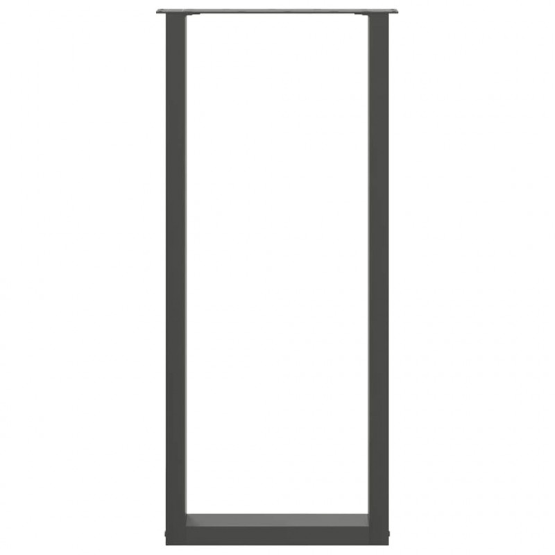 Nogi do stołu barowego w kształcie litery U 2 szt. Antracyt 40x(110-111) cm Stal