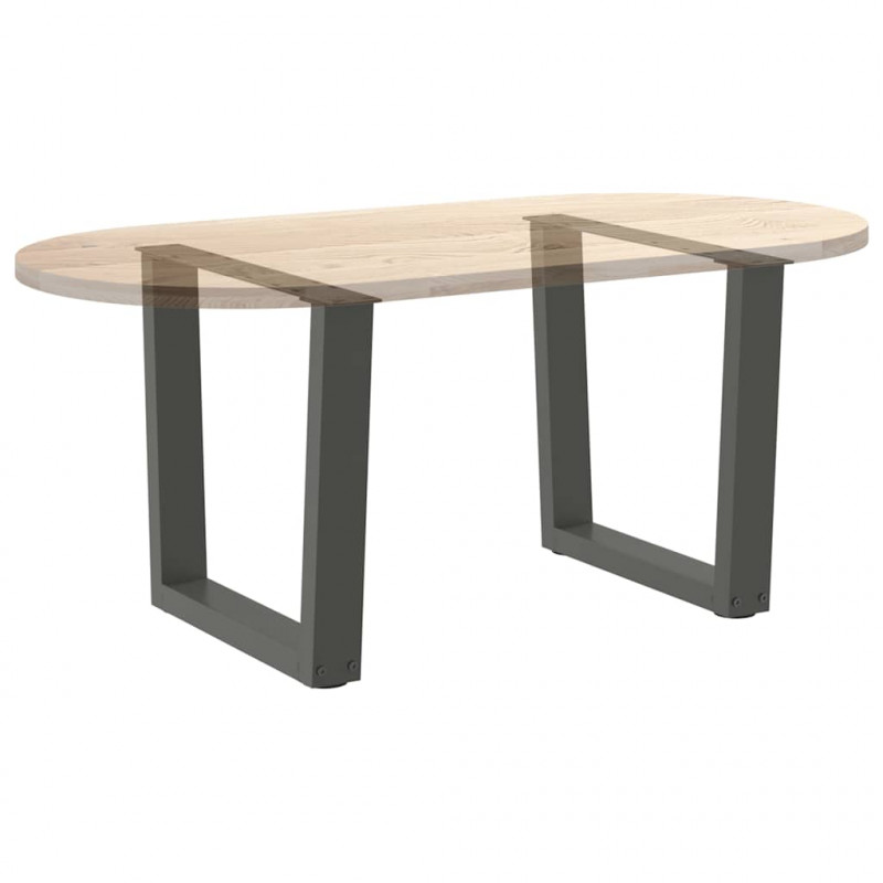 Nogi do stolika kawowego w kształcie litery V 2 szt. Antracyt 50x(42-43,3) cm Stal