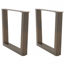 Nogi do stolika kawowego w kształcie litery V 2 szt. Naturalna stal 50x(42-43,3) cm Stal