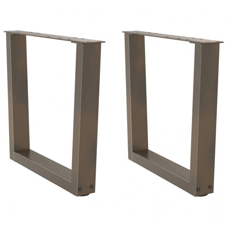 Nogi do stolika kawowego w kształcie litery V 2 szt. Naturalna stal 50x(42-43,3) cm Stal
