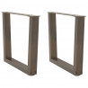 Nogi do stolika kawowego w kształcie litery V 2 szt. Naturalna stal 50x(42-43,3) cm Stal