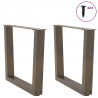 Nogi do stolika kawowego w kształcie litery V 2 szt. Naturalna stal 50x(42-43,3) cm Stal