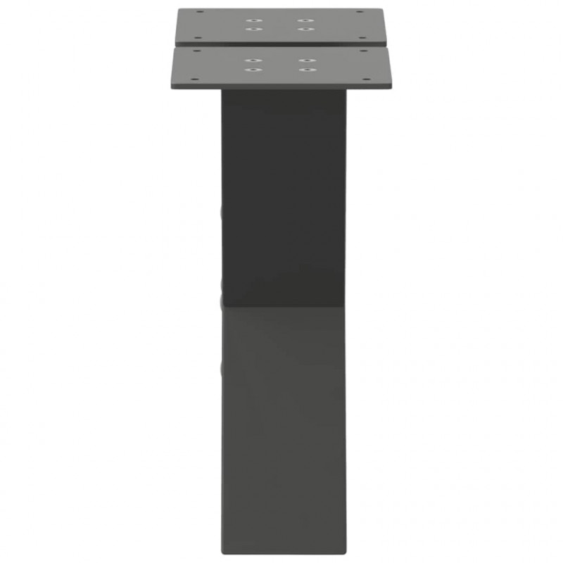 Nogi do stolika kawowego w kształcie litery X 2 szt. Antracyt 30x(30-31) cm Stal