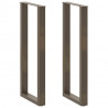 Nogi do stołu barowego w kształcie litery U 2 szt. Naturalna stal 40x(110-111) cm Stal