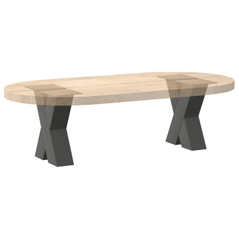Nogi do stolika kawowego w kształcie litery X 2 szt. Antracyt 30x(30-31) cm Stal