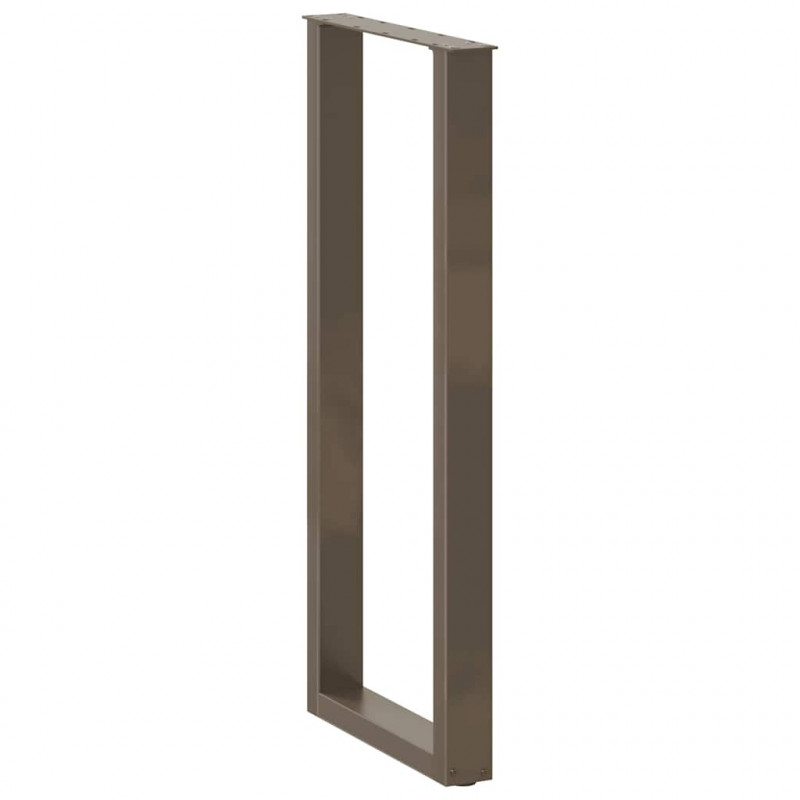 Nogi do stołu barowego w kształcie litery U 2 szt. Naturalna stal 40x(110-111) cm Stal