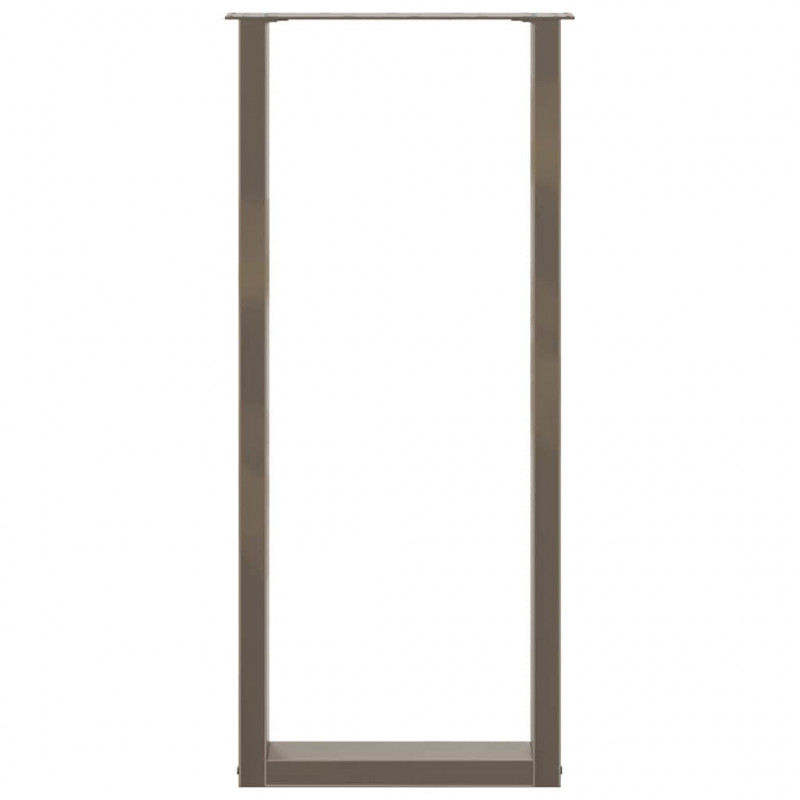 Nogi do stołu barowego w kształcie litery U 2 szt. Naturalna stal 40x(110-111) cm Stal