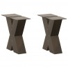 Nogi do stolika kawowego w kształcie litery X 2 szt. Naturalna stal 30x(30-31) cm Stal