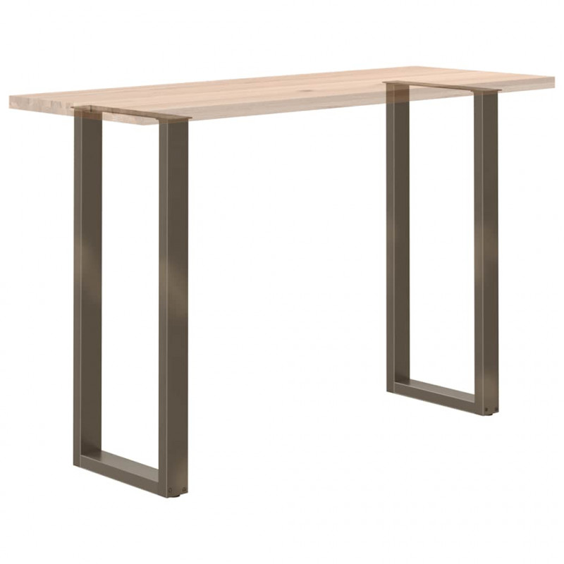 Nogi do stołu barowego w kształcie litery U 2 szt. Naturalna stal 40x(110-111) cm Stal