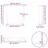Nogi do stolika kawowego w kształcie litery V 2 szt. Naturalna stal 50x(42-43,3) cm Stal