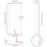 Nogi do stołu barowego w kształcie litery U 2 szt. Naturalna stal 40x(110-111) cm Stal