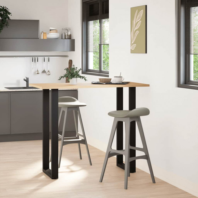Nogi do stołu barowego w kształcie litery U 2 szt. Czarne 50x(110-111) cm Stal